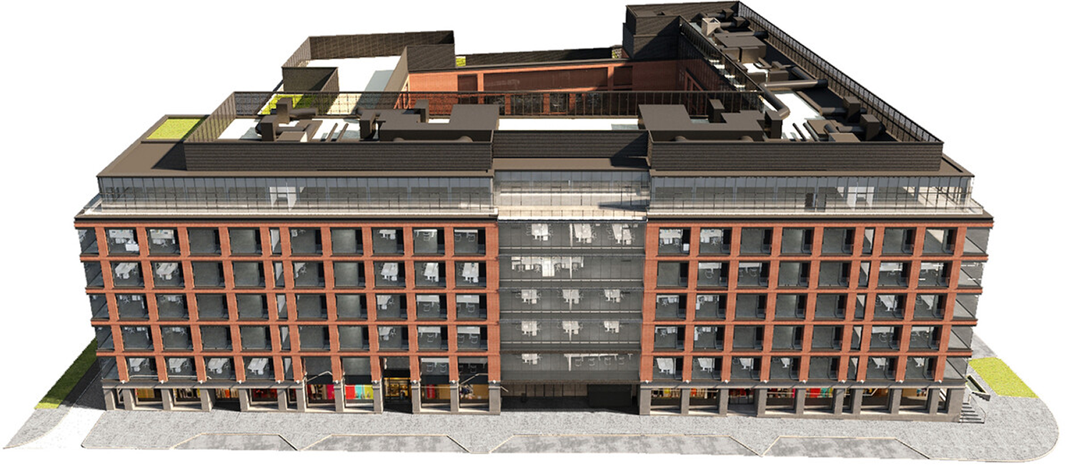Isometric visualisation of the Giant building
